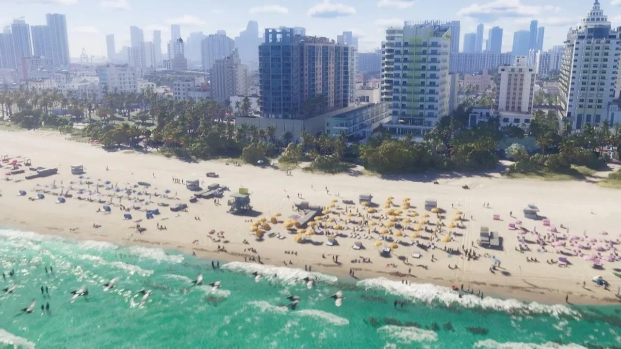 سواحل زیبای شهر Vice City در جی تی ای 6