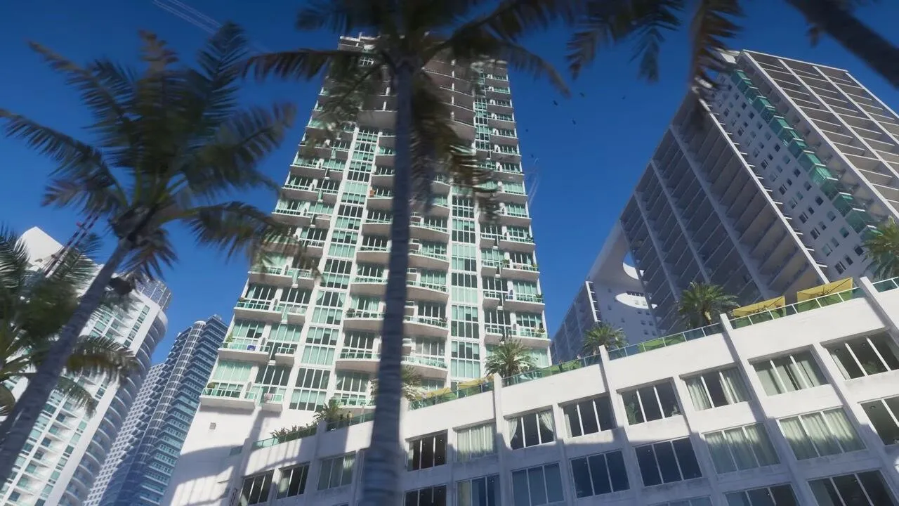 نمایی از ساختمان های بلند و برج ها در شهر وایس سی تی بازی جی تی ای 6